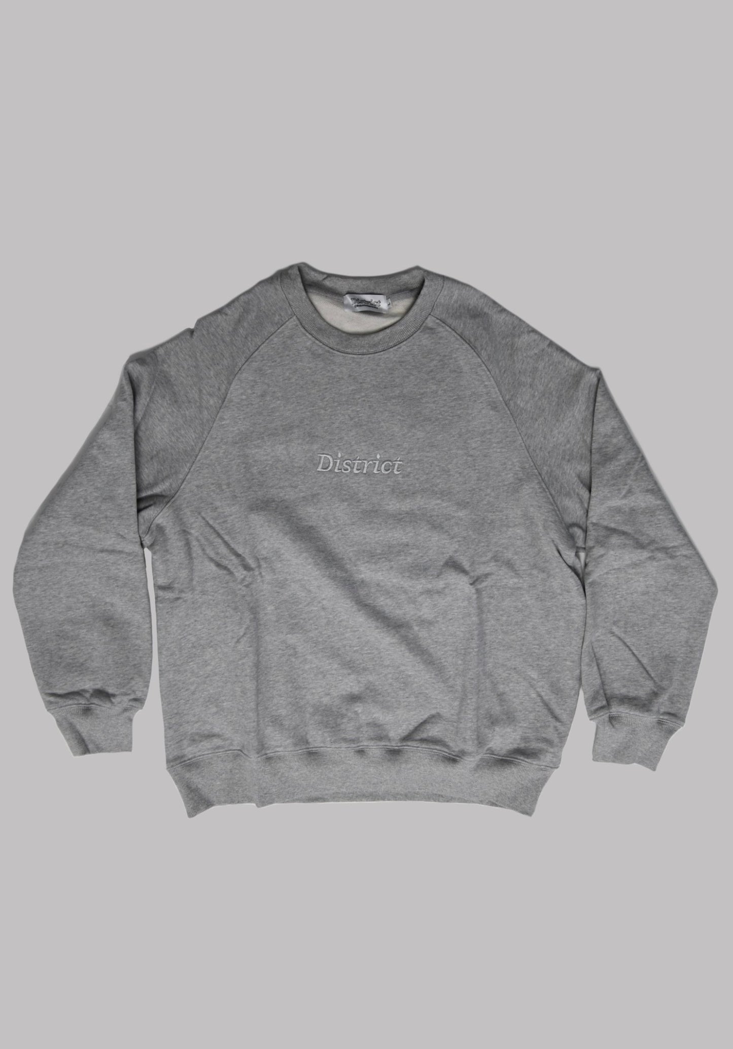 HEATHER GREY HEAVY COTTON CREWNECK